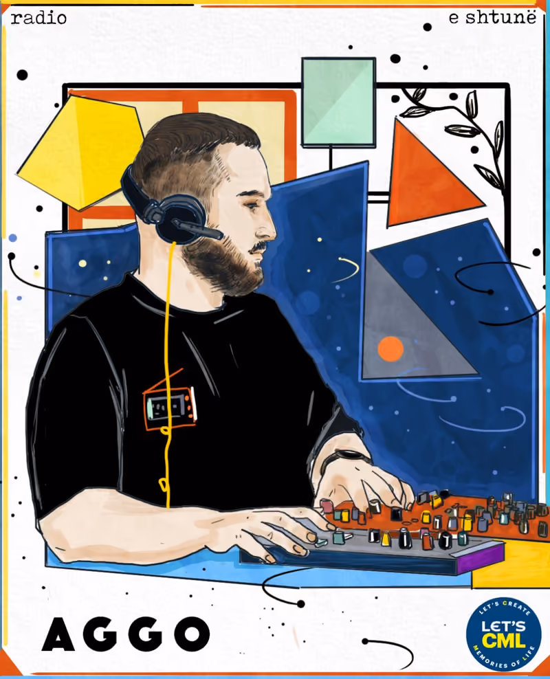 AGGO flyer — Radio Bar, Tirana