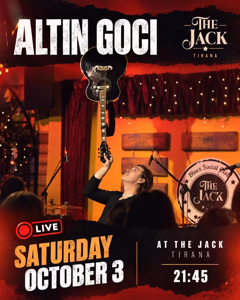 Altin Goci flyer — The Jack Tirana