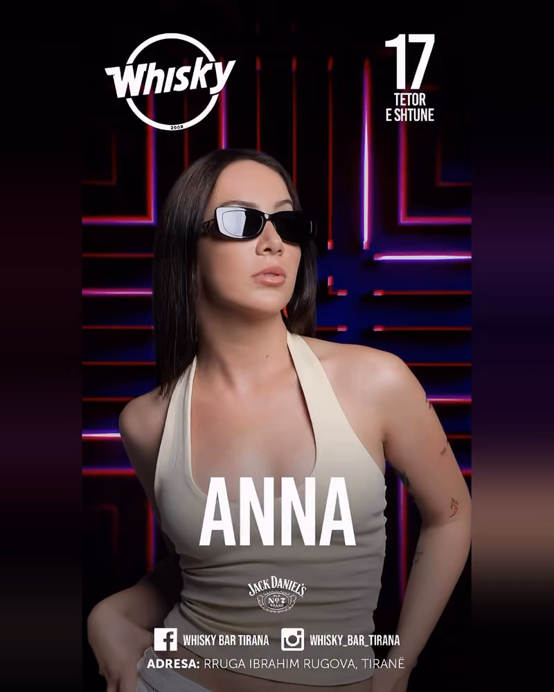 Anna flyer — Whisky Bar, Tirana