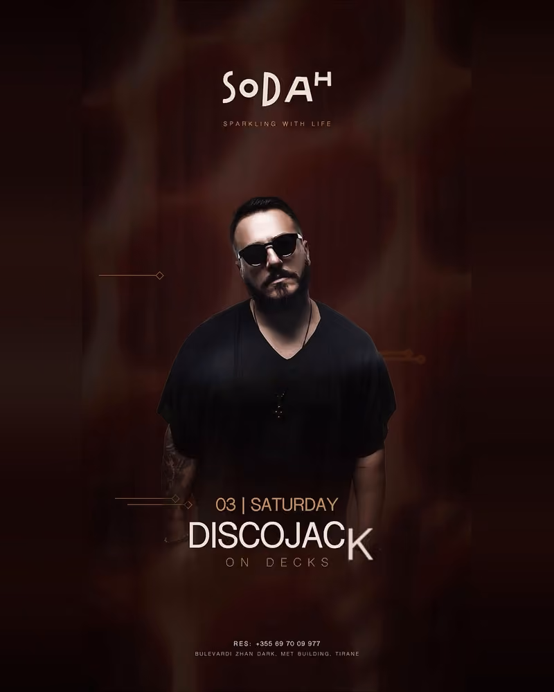 Discojack flyer — Sodah Tirana