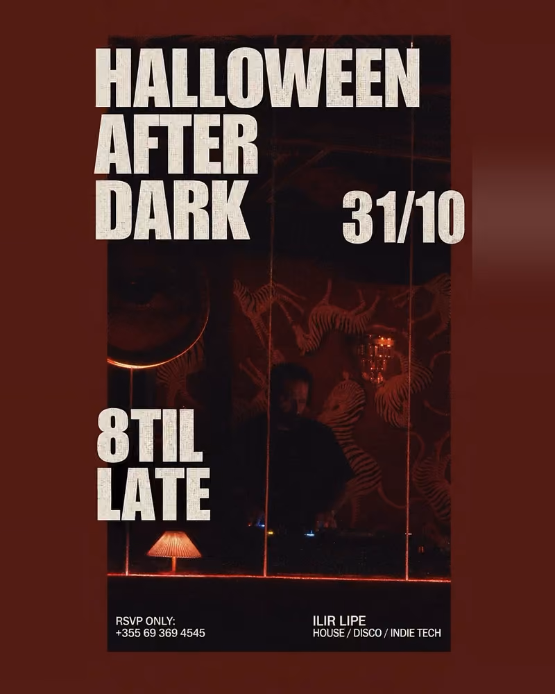 Halloween After Dark flyer — Omen Speakeasy, Tirana