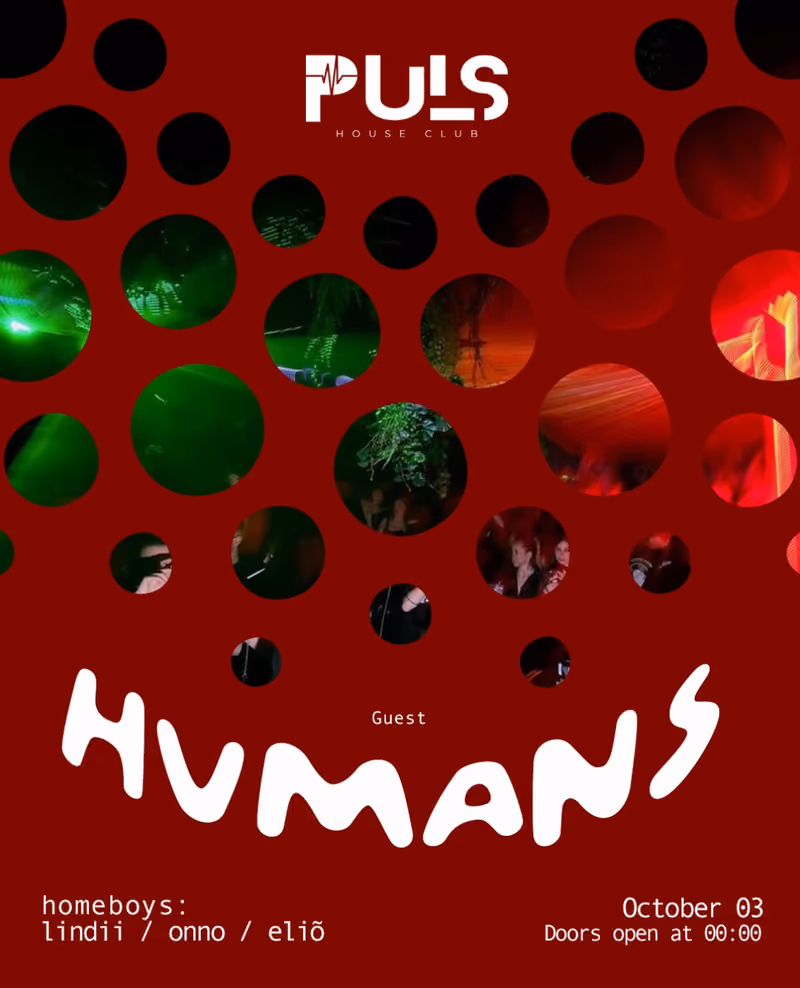 Humans flyer — Puls House Club, Tirana