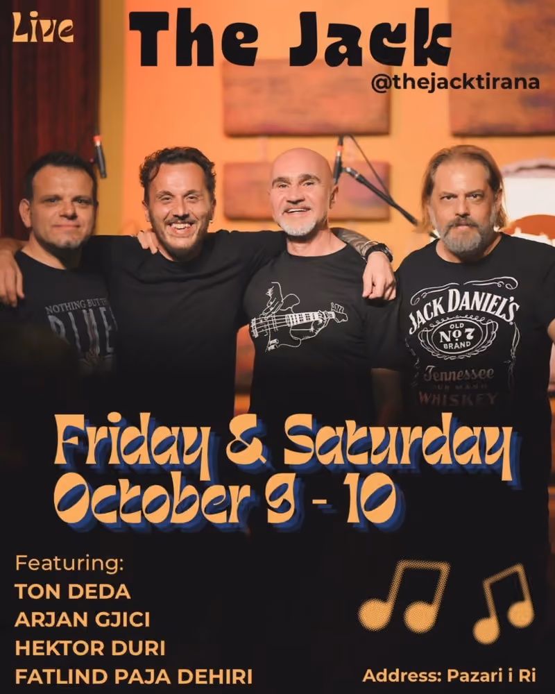 Live Music Weekend flyer — The Jack Tirana
