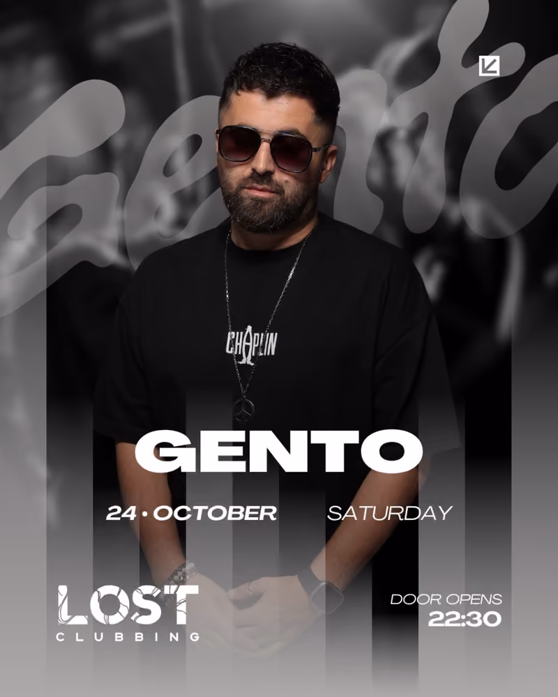 Lost w/Gento DJ flyer — Lost Tirana