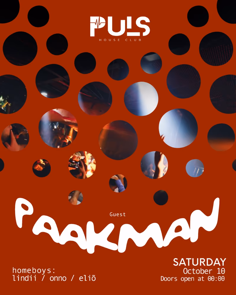 Paakman flyer — Puls House Club, Tirana