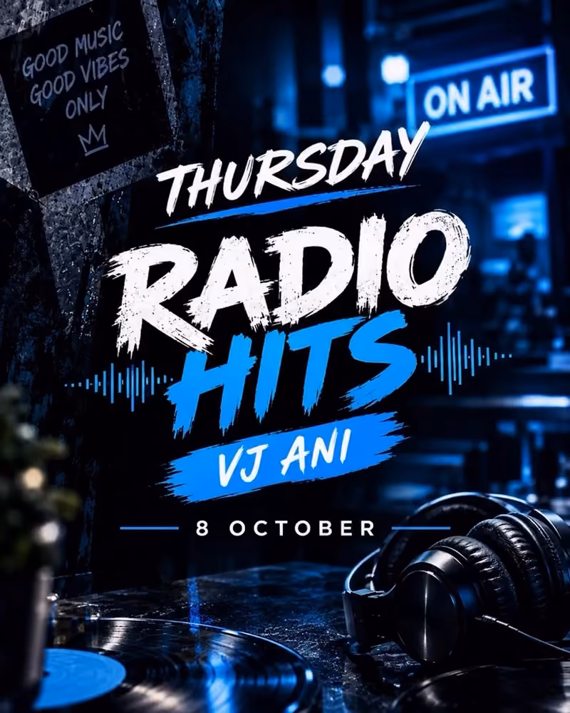 Radio Hits flyer — Whisky Bar, Tirana
