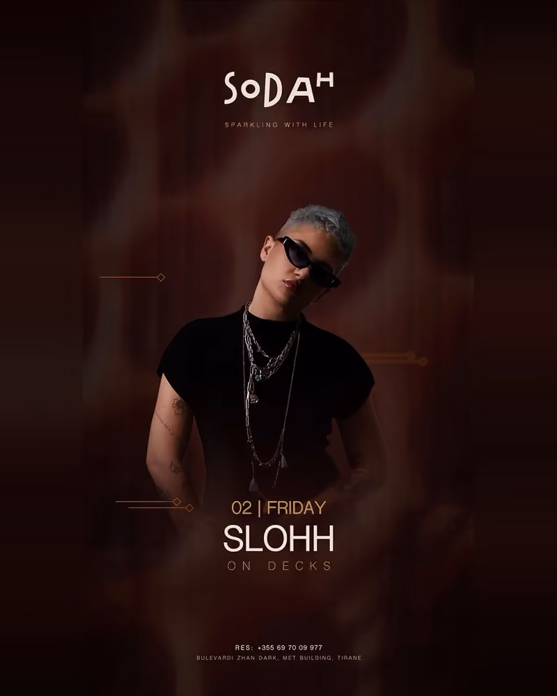 Slohh flyer — Sodah Tirana